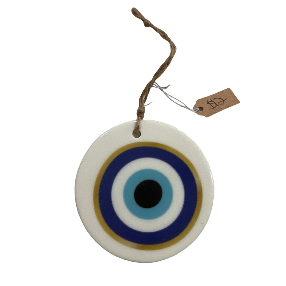 Handmade Ceramic Evil Eye Ornament